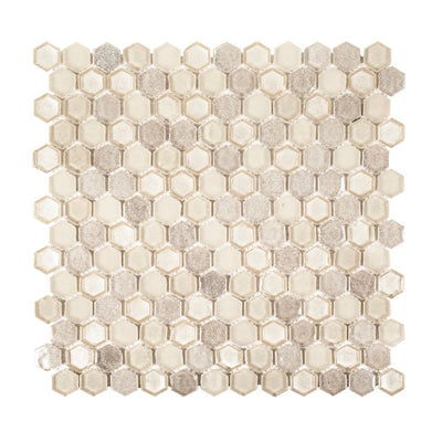 Jeffrey Court Suite Hexagon 11" x 11.25" Glass Mosaic