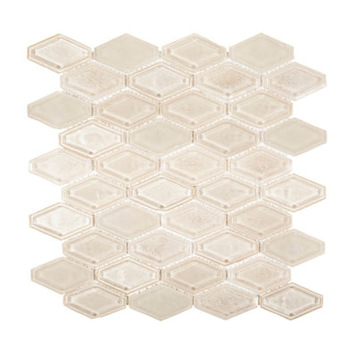 Jeffrey Court Suite Elongated Hex 10.5" x 11.38" Glass Mosaic