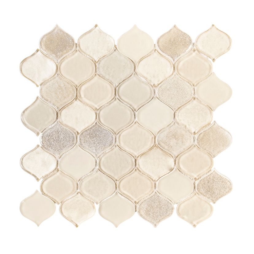 Jeffrey Court Suite Droplet 10.25" x 10.38" Glass Mosaic