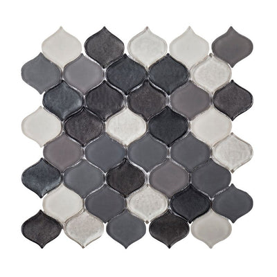 Jeffrey Court Suite Droplet 10.25" x 10.38" Glass Mosaic
