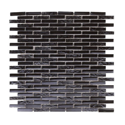 Jeffrey Court Suite Off-Set Brick 10.13" x 11.25" Glass Mosaic