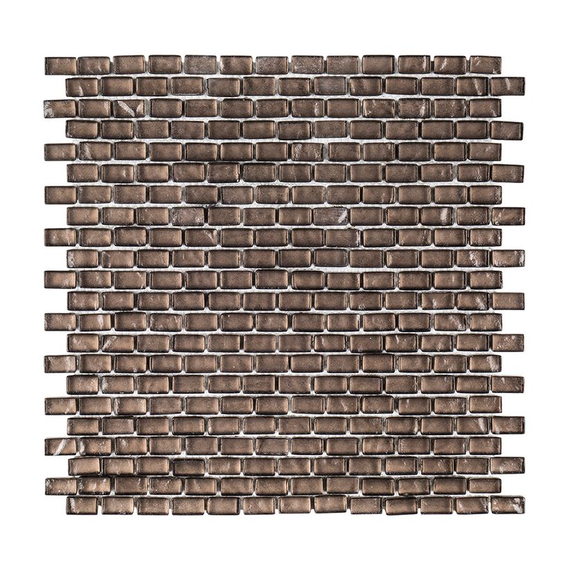Jeffrey Court Suite Mini Off-Set Brick 11.13" x 12" Glass Mosaic