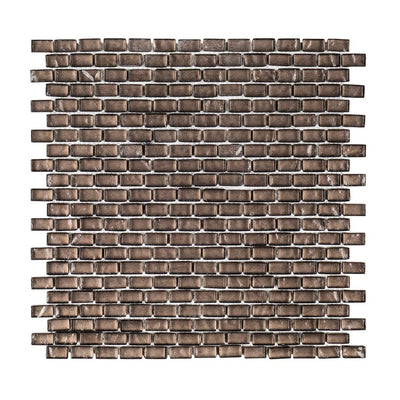 Jeffrey Court Suite Mini Off-Set Brick 11.13" x 12" Glass Mosaic