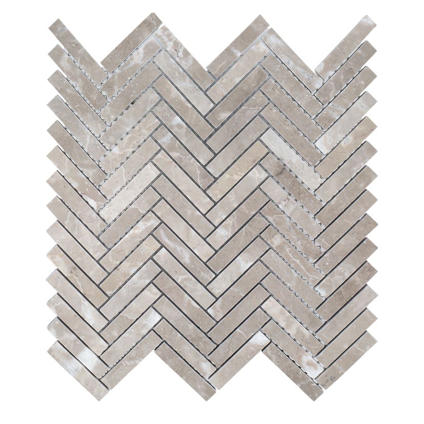 Jeffrey Court Align Herringbone 10.88" x 11.38" Marble Mosaic