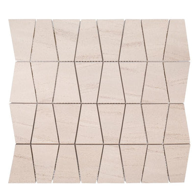 Jeffrey Court Align Trax 12.13" x 12.63" Limestone Mosaic