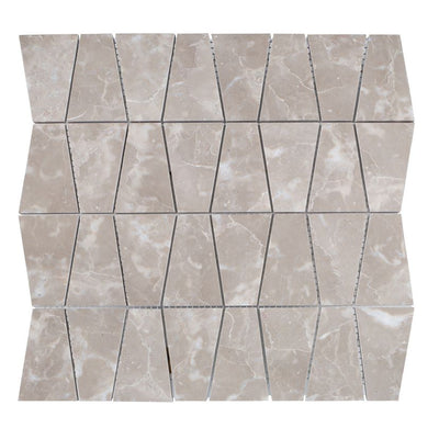 Jeffrey Court Align Trax 12.13" x 12.63" Marble Mosaic
