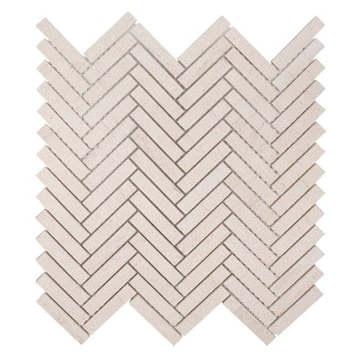 Jeffrey Court Align Herringbone 10.88" x 11.38" Limestone Mosaic