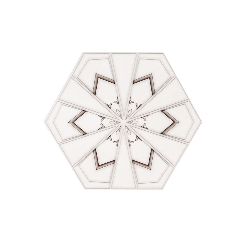 Jeffrey Court Align Hex Deco 8" x 9.25" Limestone Tile