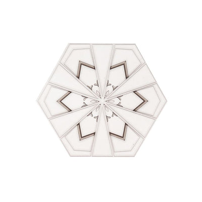 Jeffrey Court Align Hex Deco 8" x 9.25" Limestone Tile