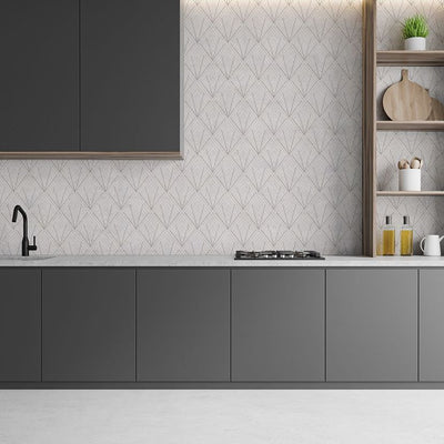 Jeffrey Court Align Diamond Deco 6" x 7.94" Limestone Tile