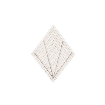 Jeffrey Court Align Diamond Deco 6" x 7.94" Limestone Tile