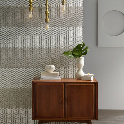 Jeffrey Court Ashland & Halsted 1" Hexagon 11.25" x 11.25" Porcelain Mosaic