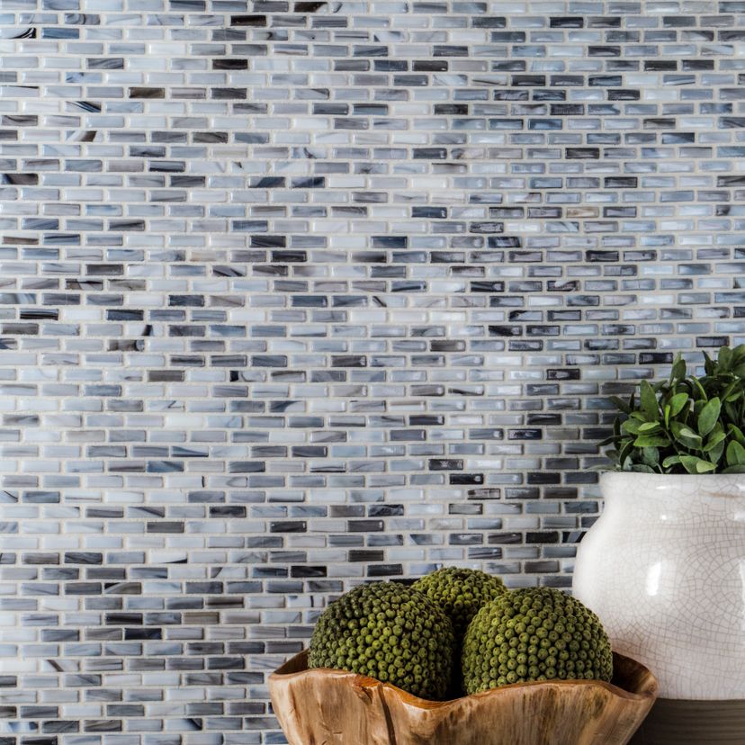 Jeffrey Court Ashland & Halsted 10.88" x 12.25" Recycled Glass Mosaic