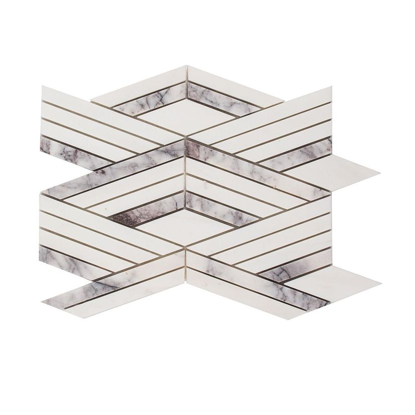 Jeffrey Court Eternal 9.06" x 12" Marble Mosaic