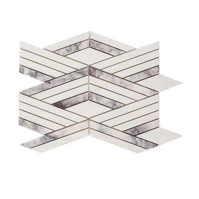 Jeffrey Court Eternal 9.06" x 12" Marble Mosaic