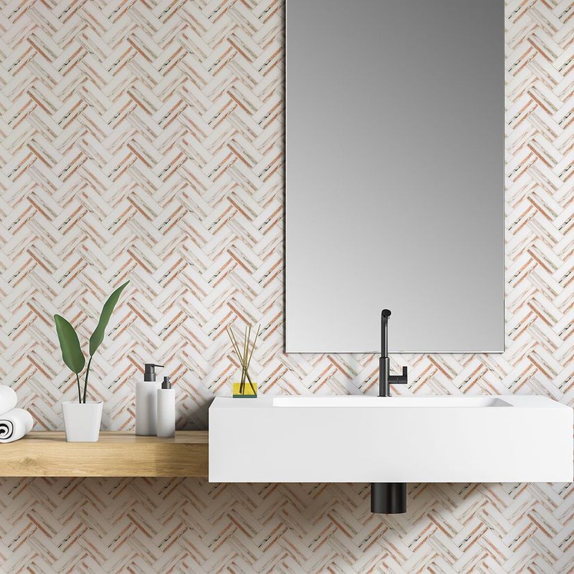 Jeffrey Court Eternal 9.25" x 9.25" Marble Mosaic