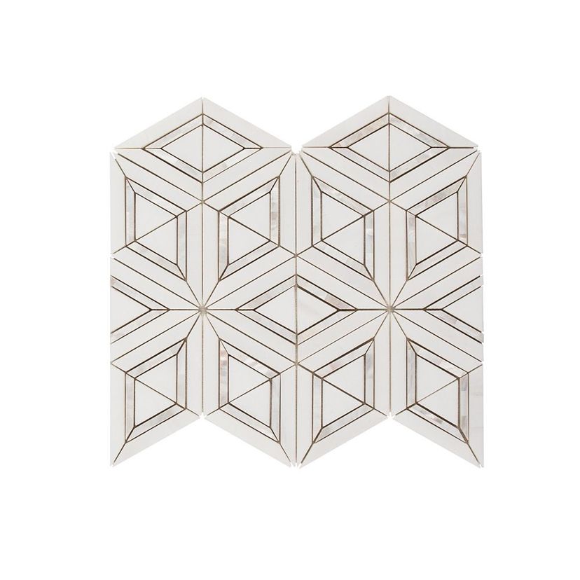Jeffrey Court Eternal 10.5" x 12" Mother of Pearl & Marble Mosaic