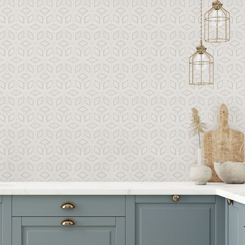 Jeffrey Court Eternal 10.5" x 12" Mother of Pearl & Marble Mosaic