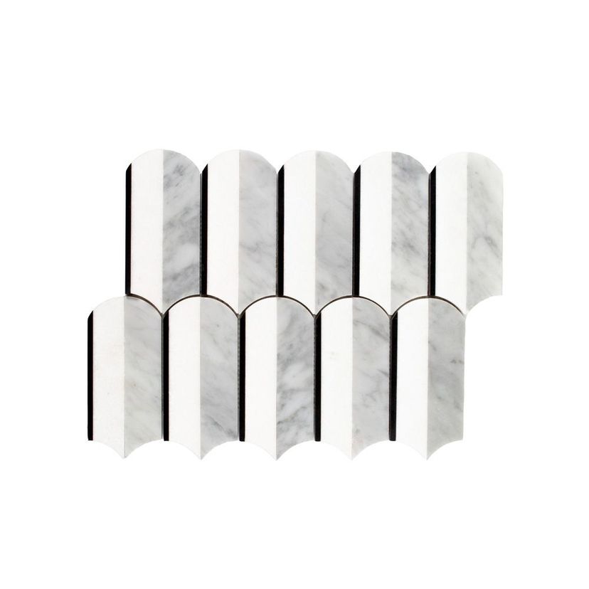 Jeffrey Court Eternal 10.13" x 13.13" Marble Mosaic
