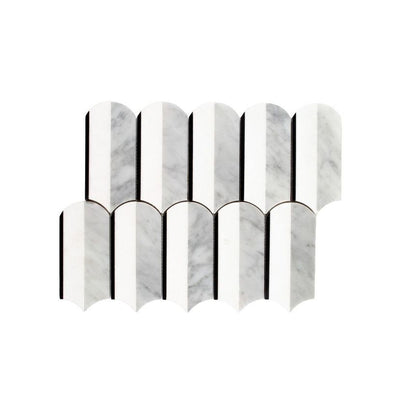 Jeffrey Court Eternal 10.13" x 13.13" Marble Mosaic
