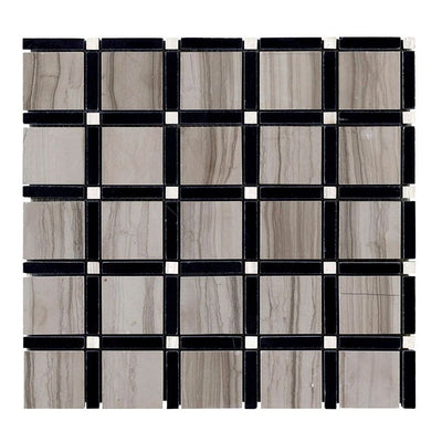 Jeffrey Court Stream Stone Sleek 12" x 12" Limestone Mosaic