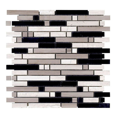 Jeffrey Court Stream Stone 11.75" x 12" Marble Mosaic