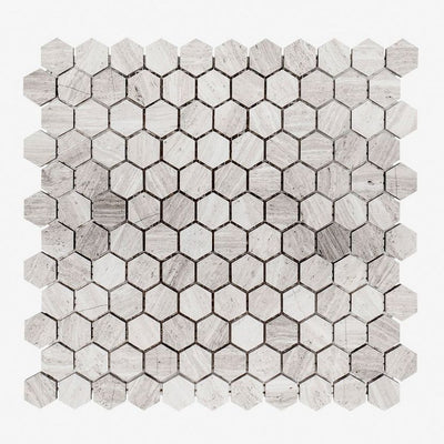 Jeffrey Court Stream Stone 1" Hexagon 11" x 11.63" Limestone Mosaic