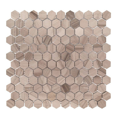 Jeffrey Court Stream Stone 1" Hexagon 11" x 11.63" Limestone Mosaic