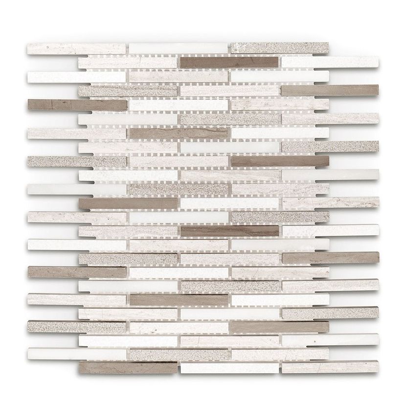 Jeffrey Court Stream Stone 10.75" x 11.88" Limestone & Marble Mosaic