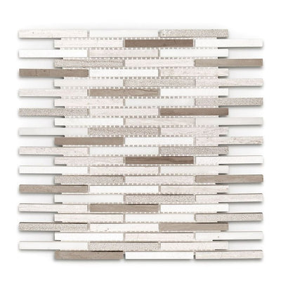 Jeffrey Court Stream Stone 10.75" x 11.88" Limestone & Marble Mosaic
