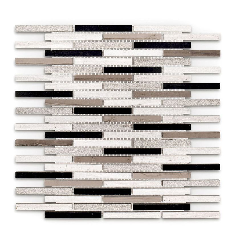 Jeffrey Court Stream Stone 10.75" x 11.88" Limestone & Marble Mosaic