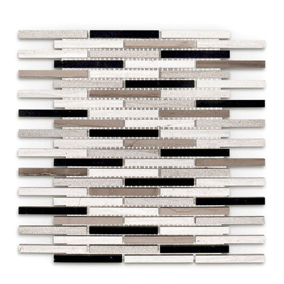 Jeffrey Court Stream Stone 10.75" x 11.88" Limestone & Marble Mosaic
