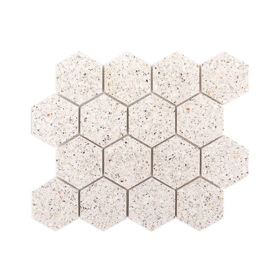 Jeffrey Court Modern Mixer 3" Hexagon 10.5" x 12.13" Terrazzo Mosaic