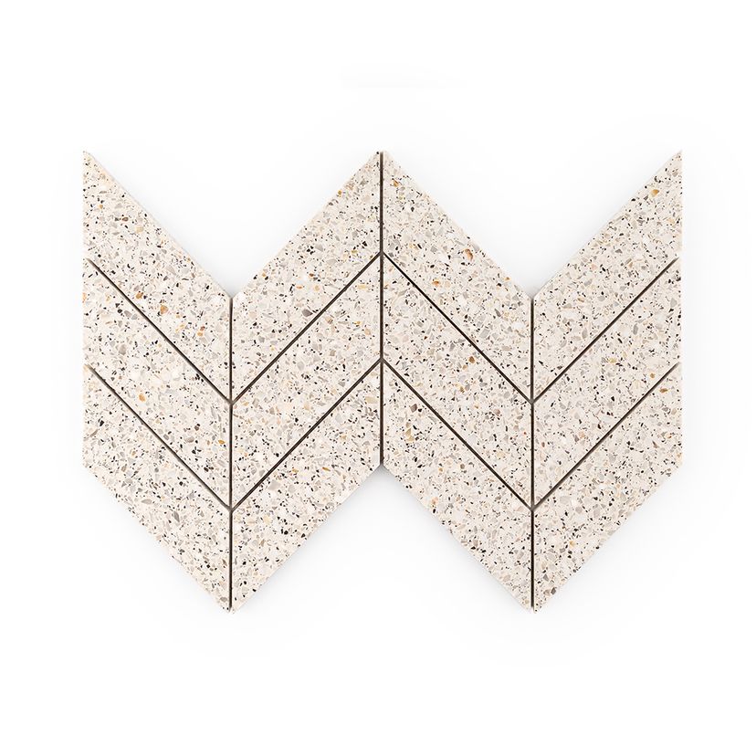 Jeffrey Court Modern Mixer Chevron 8.38" x 16.13" Terrazzo Mosaic