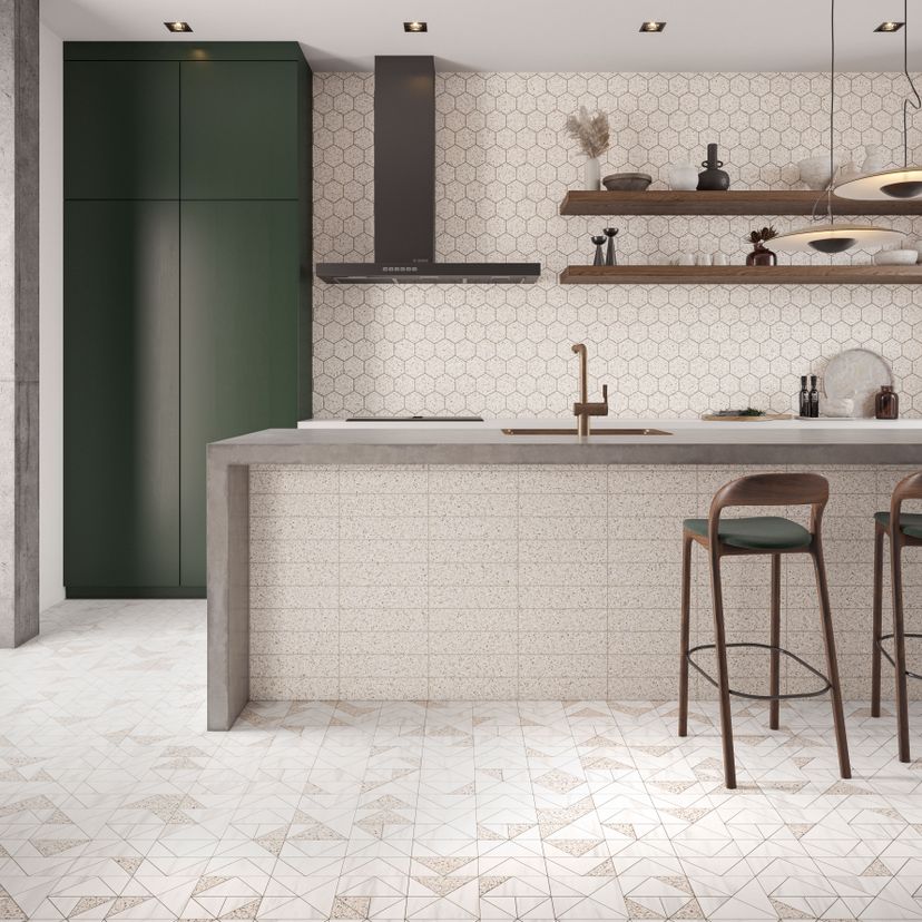 Jeffrey Court Modern Mixer Sunder 12" x 12" Terrazzo Mosaic