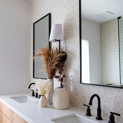 Jeffrey Court Modern Mixer 3" Hexagon 10.5" x 12.13" Terrazzo Mosaic