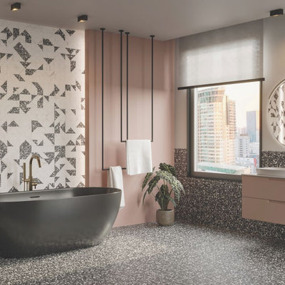 Jeffrey Court Modern Mixer Sunder 12" x 12" Terrazzo Mosaic