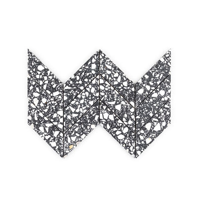 Jeffrey Court Modern Mixer Chevron 8.38" x 16.13" Terrazzo Mosaic