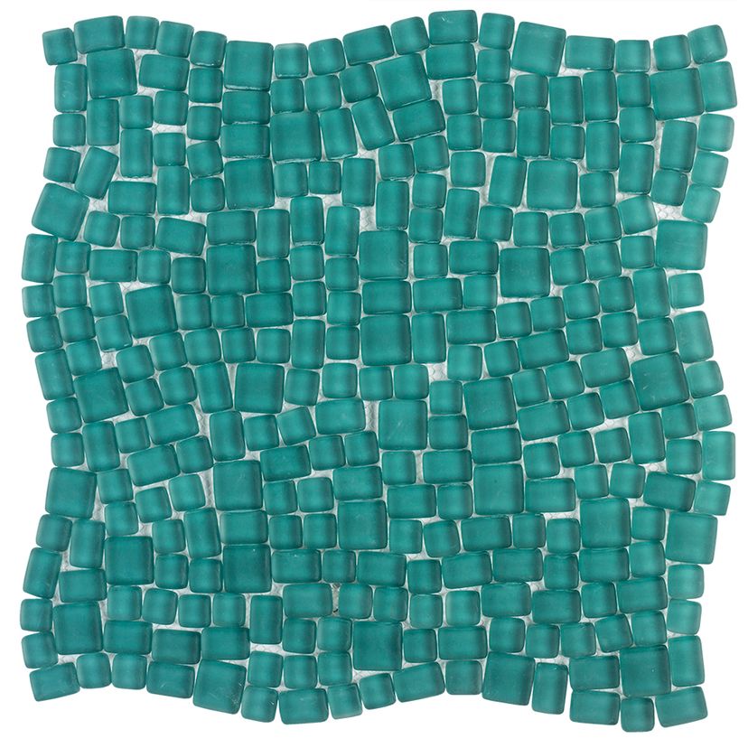 Jeffrey Court Reef Pebble 12" x 12" Glass Mosaic