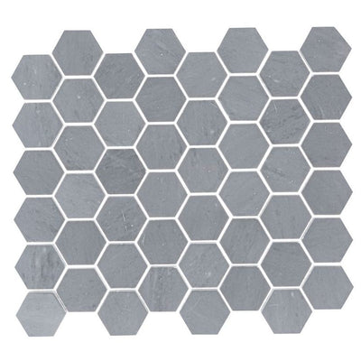 Jeffrey Court Cubist 2" Hexagon 11.5" x 13.25" Marble Mosaic