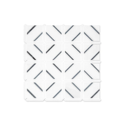 Jeffrey Court Cubist Avant 12.88" x 12.88" Marble Mosaic