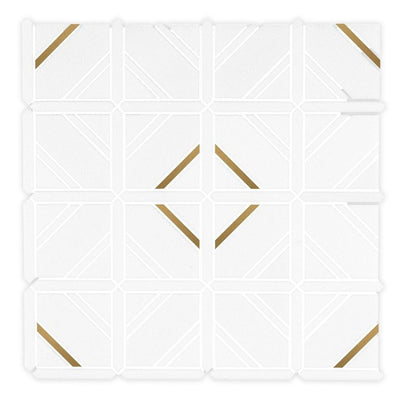 Jeffrey Court Cubist Avant 12.88" x 12.88" Marble Mosaic