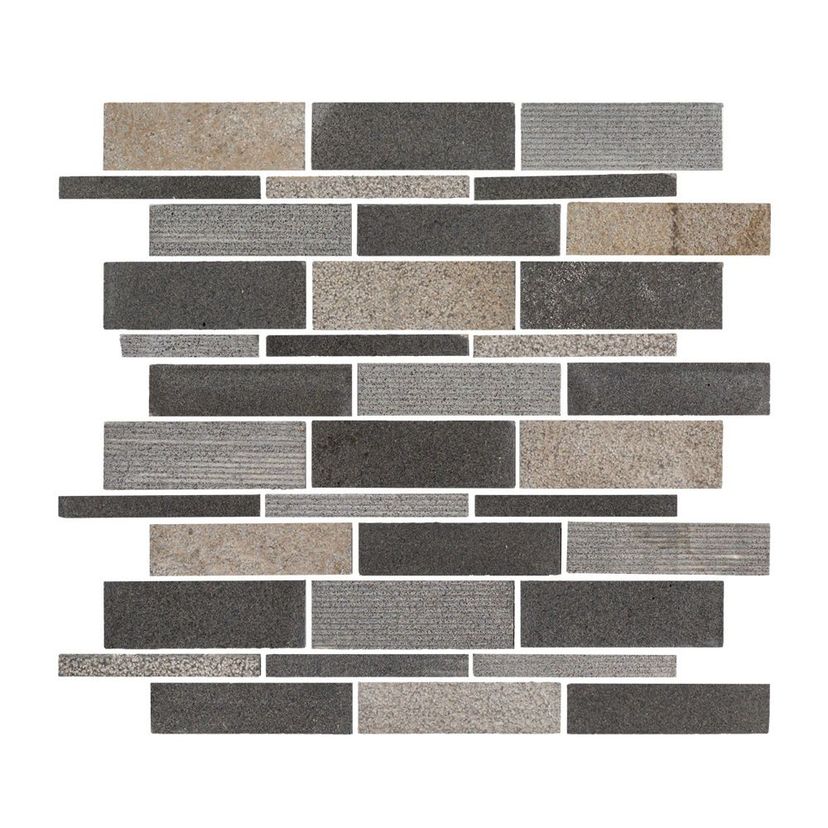 Jeffrey Court Essentials Boulder 10.5" x 10.75" Basalt Mosaic