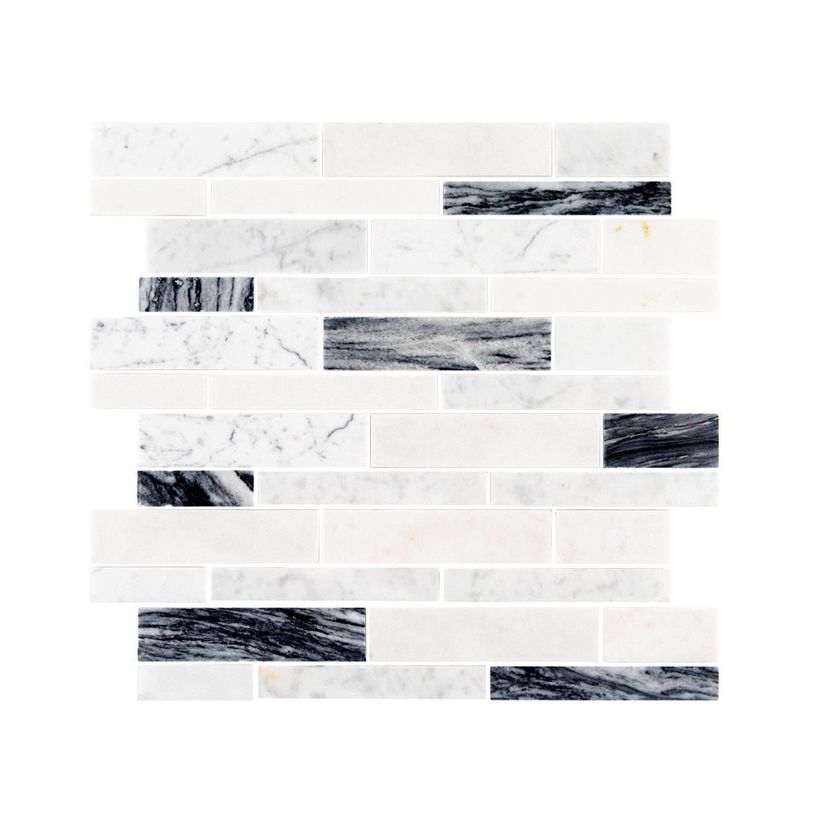 Jeffrey Court Essentials Bermuda 11.75" x 11.75" Marble Mosaic