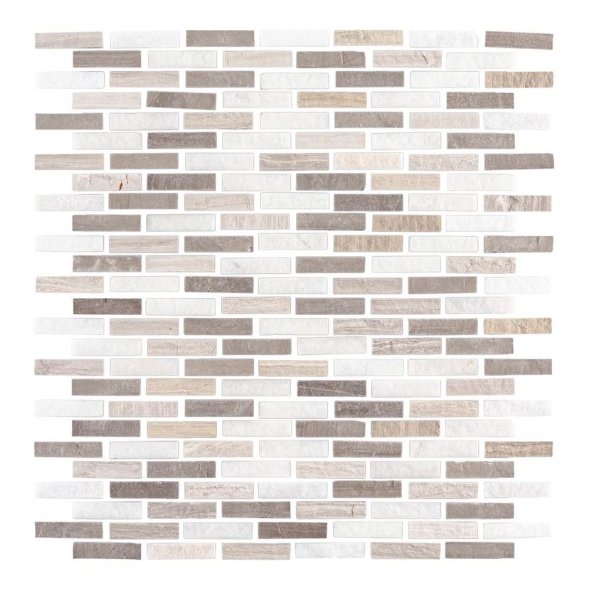 Jeffrey Court Essentials Graceful Cliffs 11.13" x 12.25" Marble & Limestone Mosaic