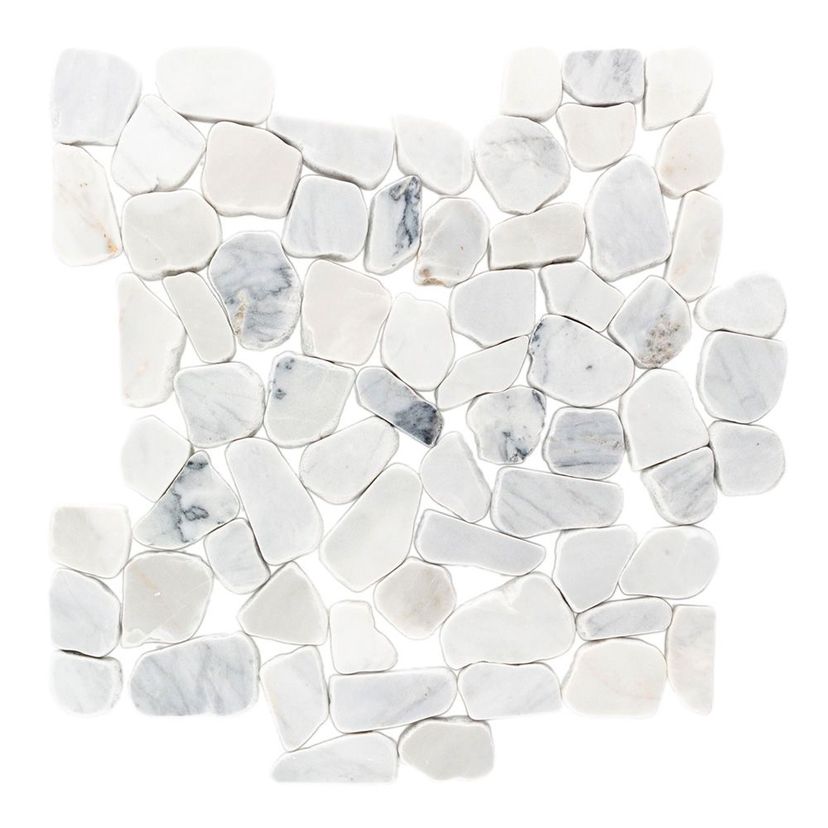 Jeffrey Court Essentials Pebble Harbor 11.75" x 11.75" Marble Mosaic