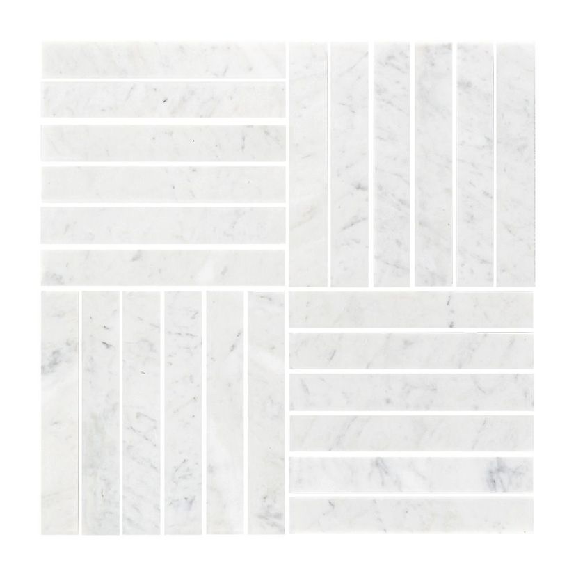 Jeffrey Court Essentials Royal Bloom 11.88" x 11.88" Marble Mosaic