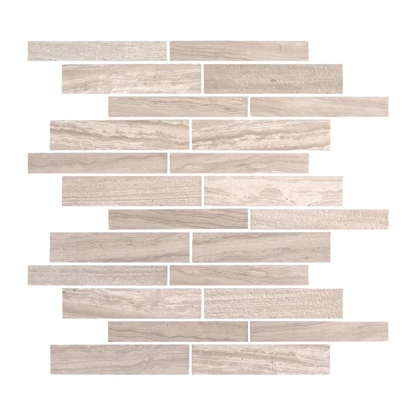 Jeffrey Court Essentials Artesian Leather 10" x 12" Limestone Mosaic