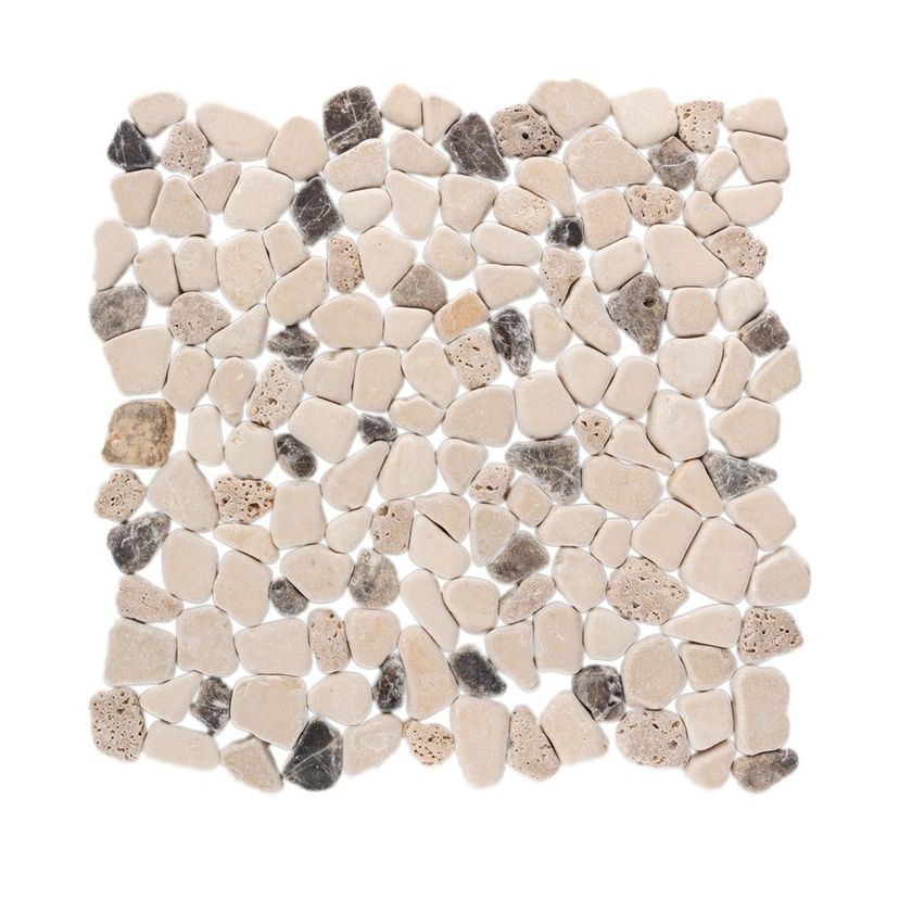 Jeffrey Court Essentials Canvas 11.5" x 11.5" Travertine & Marble Mosaic