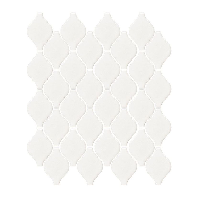 Jeffrey Court Essentials 2.75" Arabesque 9.75" x 11.25" Porcelain Mosaic